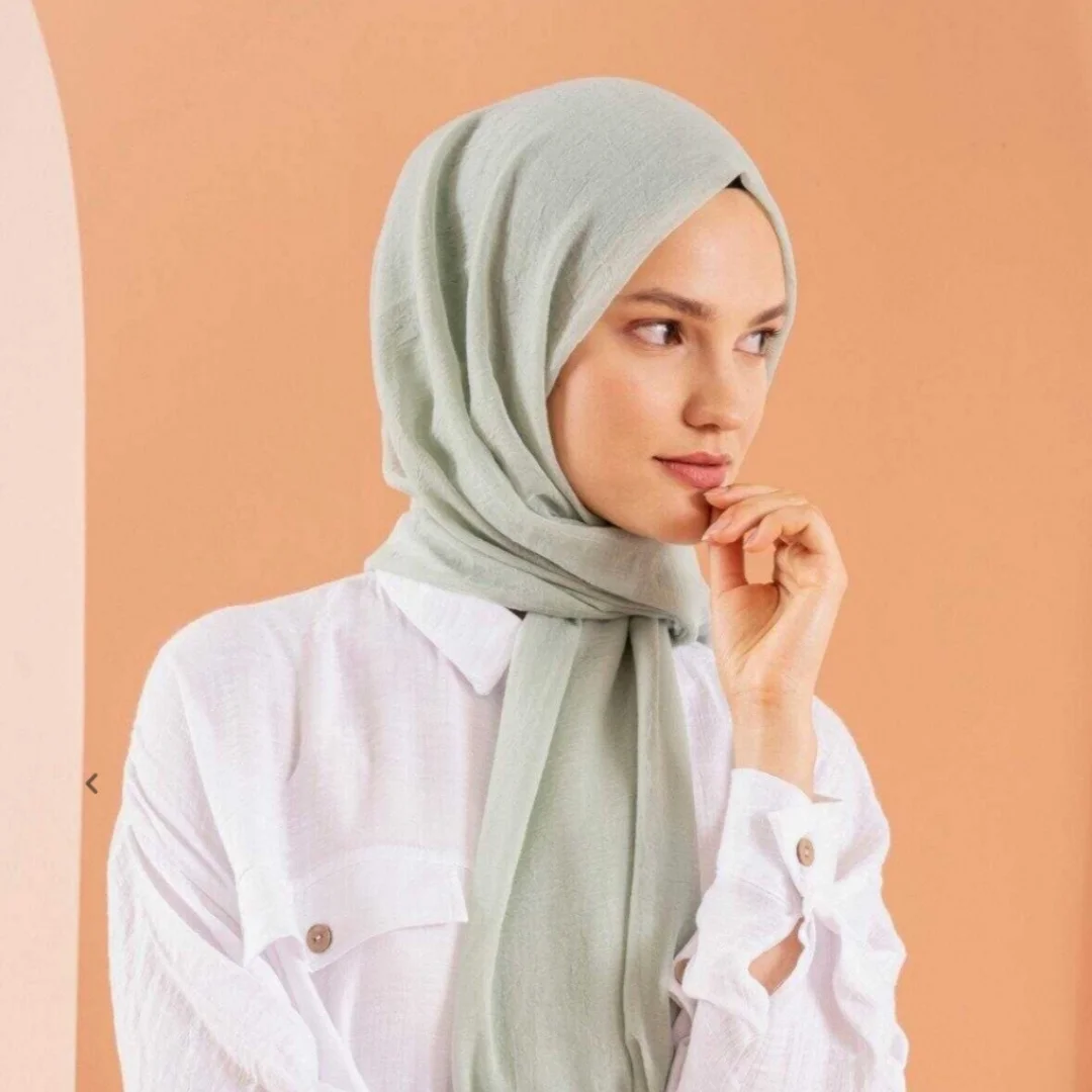 konfor relax şal soft yeşil nisa scarf