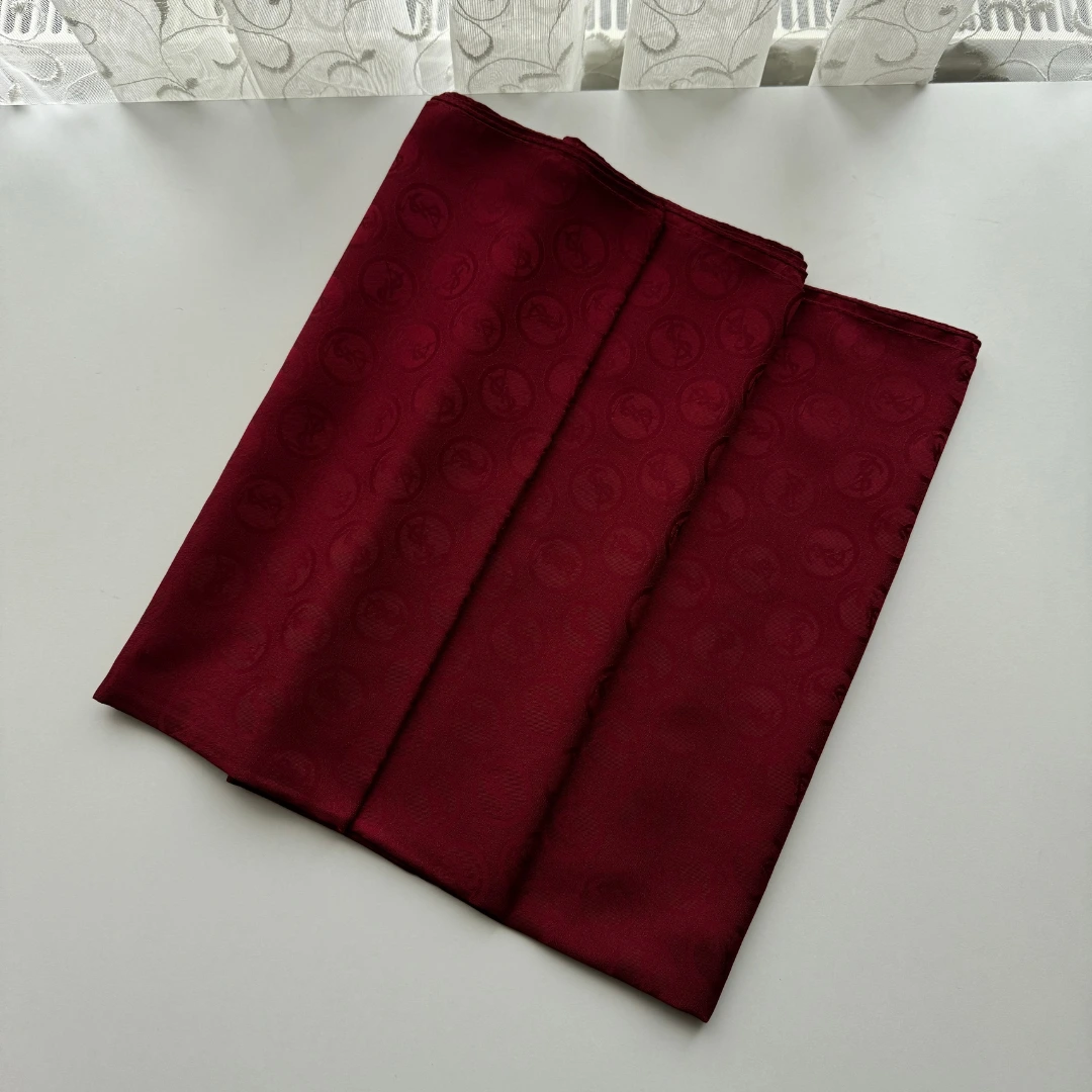 ipeksi viskon ysl jakar şal bordo nisa scarf