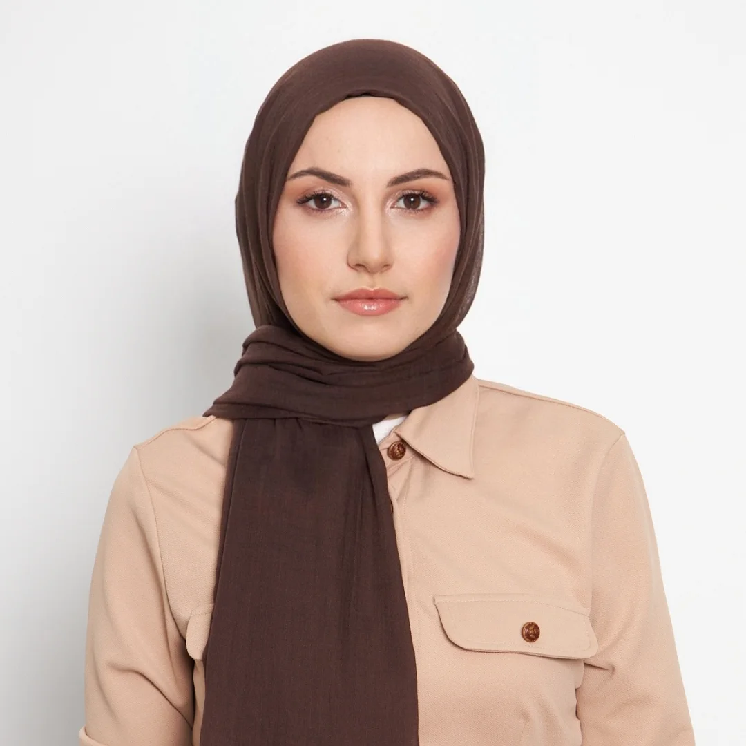 dubai premium şal çikolata kahve nisa scarf