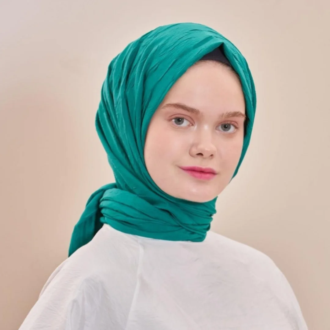 viva crash bambu şal benetton yeşili nisa scarf